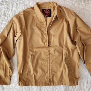 Campus Men's Tan Bomber Jacket with Zip Front